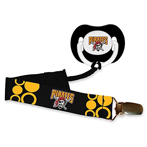 0877131003978 - BABY FANATIC PACIFIER WITH CLIP - PITTSBURG PIRATES