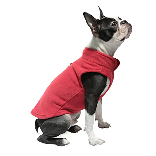 0877202006976 - GOOBY EVERY DAY FLEECE COLD WEATHER DOG VEST FOR SMALL DOGS, RED, MEDIUM