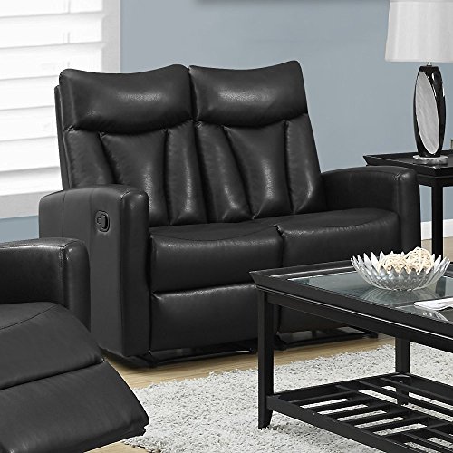 0878218007940 - MONARCH SPECIALTIES I 87BR-2 RECLINING LOVE SEAT IN BROWN BONDED LEATHER