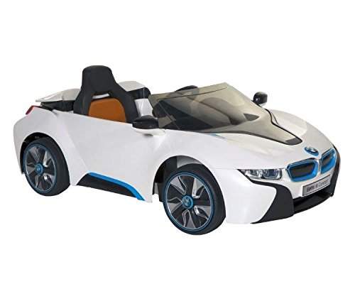 0087876801931 - BMW I8 CONCEPT 6-VOLT ELECTRIC RIDE-ON CAR, WHITE/BLACK/BLUE