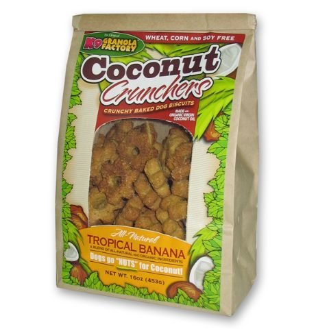 0878803002008 - K9 GRANOLA FACTORY COCONUT CRUNCHERS FOR DOGS ALL NATURAL TROPICAL BANANA, 14-OUNCES