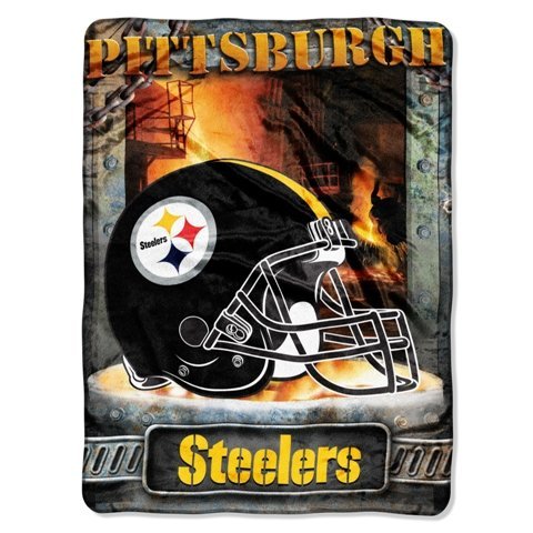 0087918137363 - NFL FOOTBALL PITTSBURGH STEELERS BLANKET TWIN SIZE ROYAL PLUSH THROW 60 X 80