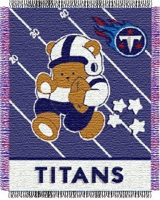 0087918720558 - TENNESSEE TITANS NFL ACRYLIC 36 X 48 DECORATIVE BABY THROW BLANKET