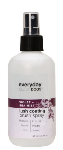 0879472000937 - EVERYDAY ISLE OF DOGS LUSH COATING DOG BRUSH SPRAY, VIOLET + SEA MIST FOR POODLES, TERRIERS AND LIMP HAIR, 8.4OZ