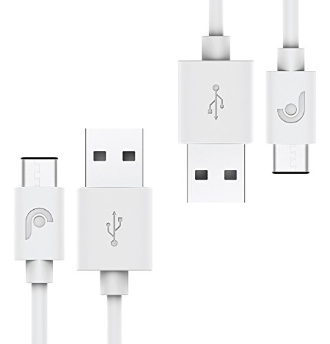 8795610326580 - FOSMON (6FT - 2 PACK) TYPE C (USB-C) MALE TO TYPE A (USB-A) MALE SYNC CHARGE DATA CABLE WITH 56K OHM PULL-UP RESISTOR FOR SUPPORTED USB TYPE-C DEVICES (WHITE)