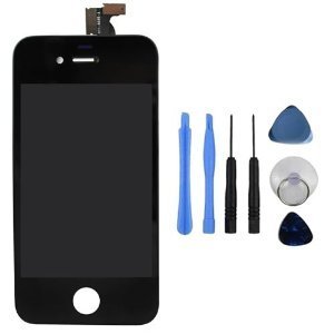 0879565016050 - REPLACEMENT DIGITIZER AND TOUCH SCREEN LCD ASSEMBLY FOR BLACK APPLE IPHONE 4 (FI