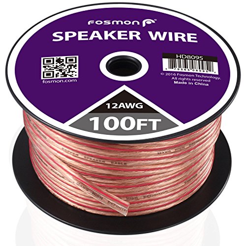 8795650809524 - FOSMON AWG COPPER-CLAD ALUMINUM (CCA) SPEAKER WIRE WITH RED POLARITY MARK