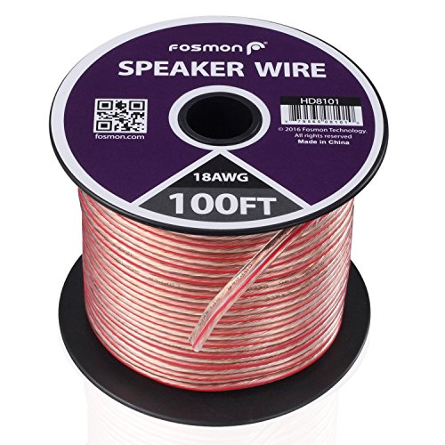 8795650810100 - FOSMON 18AWG COPPER-CLAD ALUMINUM (CCA) SPEAKER WIRE WITH RED POLARITY MARK