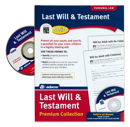 0087958041170 - ADAMS LAST WILL AND TESTAMENT WITH CD, FORMS AND INSTRUCTIONS (ALFP117)