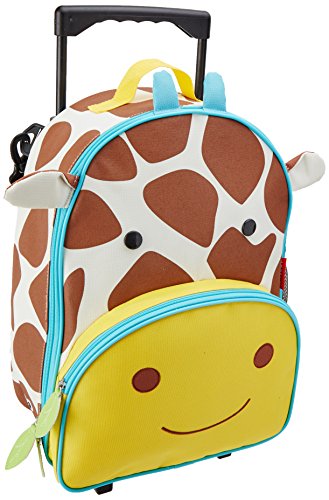 0879674019942 - SKIP HOP ZOO LITTLE KID AND TODDLER TRAVEL ROLLING LUGGAGE BACKPACK, AGES 3+, MULTI JULES GIRAFFE