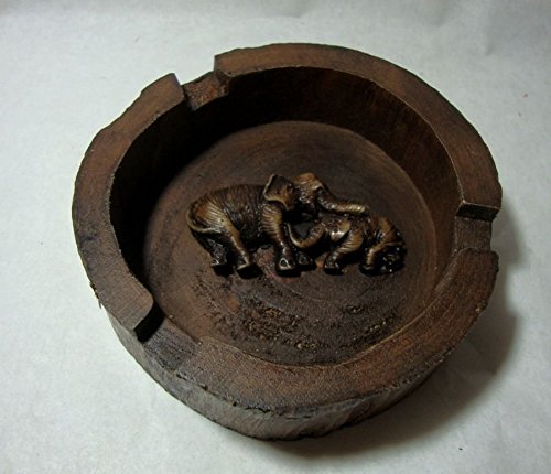 8797306502896 - A NICELY VINTAGE WOODEN ASHTRAY CIGAR CIGARETTE THAI HANDCRAFT PALM WOODEN