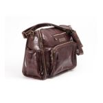 0879807003824 - BE FABULOUS EARTH LEATHER DIAPER BAG BROWN ZANY ZINNIAS