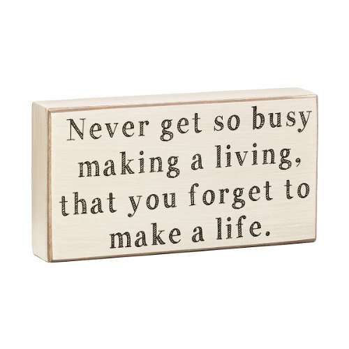 0879972001762 - COLLINS MAKING A LIVING DECORATIVE BOX SIGN FOR FREESTANDING/WALL DISPLAY, 7.5 BY 1.5 BY 4-INCH
