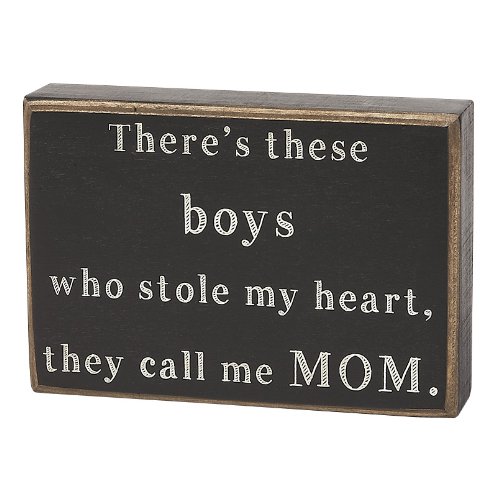 0879972002516 - COLLINS THERE'S THESE BOYS DECORATIVE BOX SIGN