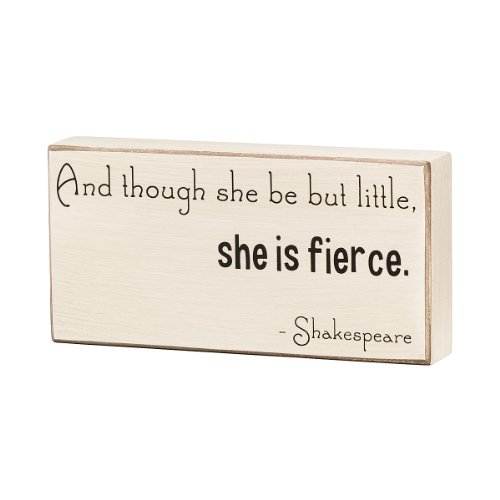 0879972002912 - COLLINS SHE IS FIERCE BOX DECORATIVE SIGN