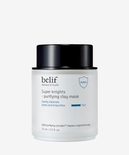 8801051248678 - BELIF SUPER KNIGHTS PURIFYING CLAY MASK WITH HYALURONIC ACID AND GLYCERIN | HYDRATING | PORE CLEANSING