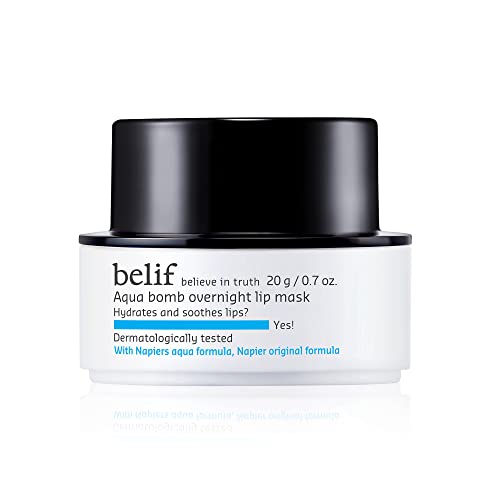 8801051451481 - BELIF AQUA BOMB OVERNIGHT LIP MASK | LIIGHTWEIGHT LIP GEL FOR SOOTHING AND HYDRATING | NORMAL, DRY, COMBINATION & OILY SKIN TYPE | RADIANT & HIGH SHINE FINISH | 0.7OZ