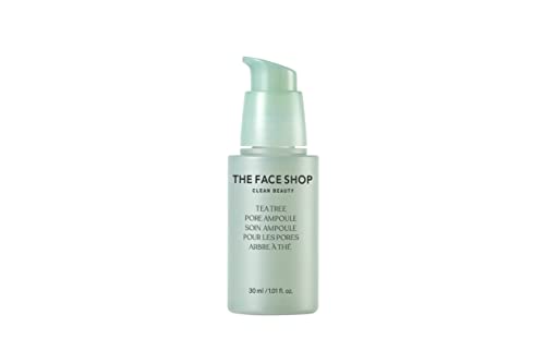 8801051492231 - THE FACE SHOP TEA TREE PORE AMPULE | LOW-IRRITANT AMPULE SOOTHES & MOISTURIZES SKIN DEEPLY | MINIMIZE PORES SIZE & REMOVE DEAD SKIN CELLS GENTLY | SUITABLE FOR ACNE-PRONE SKIN | 1.01 FL. OZ, K-BEAUTY