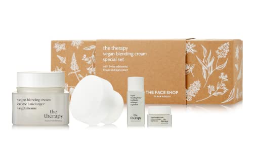 8801051496031 - THE FACE SHOP THE THERAPY VEGAN BLENDING CREAM SPECIAL SET | AUTHENTIC VEGAN ANTI-AGING SKINCARE DELIVERS EFFICACY WITH NATUAL INGREDIENTS | IMPROVES SKIN RESILIENCE, MOISTURE & VITALITY | K-BEAUTY