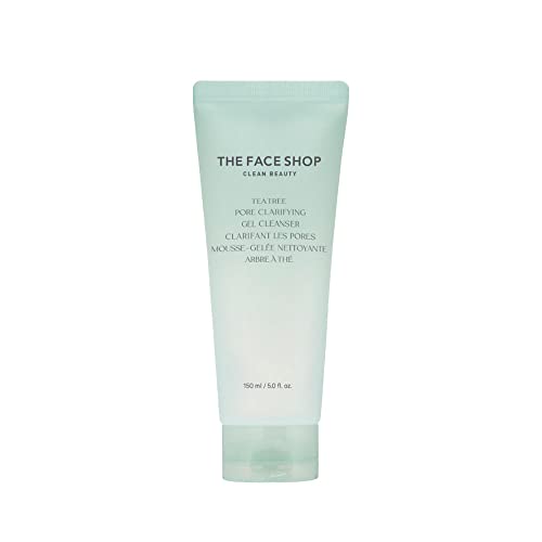 8801051496673 - THE FACE SHOP TEA TREE PORE CLARIFYING GEL CLEANSER | GENTLE FACIAL FOAM CLEANSER FOR ACNE-PRONE SKIN | REMOVES EXCESSIVE SEBUM WITH SOOTHING EFFECT | 5.0 FL. OZ, K-BEAUTY