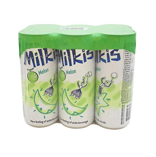 8801056034573 - LOTTE MILKIS SODA BEVERAGE, MELON AND MILK (PACK OF 6)