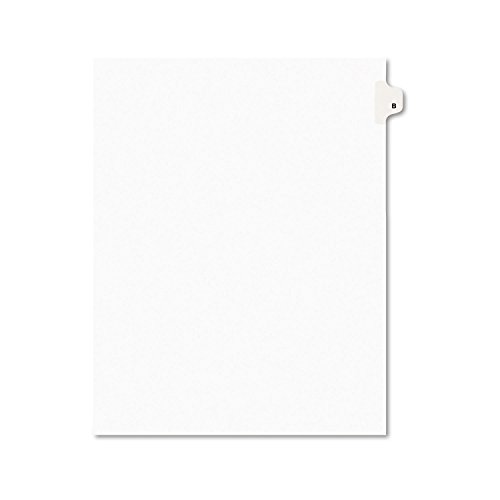 0088021591790 - AVERY CONSUMER PRODUCTS PRODUCTS - LEGAL DIVIDER W/LETTER AMP;QUOT;BAMP;QUOT;, SIDE TAB, 11AMP;QUOT;X8-1/2AMP;QUOT;, 25/PK - SOLD AS 1 PK - DIVIDERS ARE IDEAL FOR INDEX BRIEFS, LEGAL BRIEFS, MORTGAGE DOCUMENTATION FILES AND MORE. WHITE PAPER STOCK DIVIDE