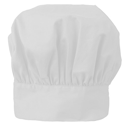 8805764526634 - CHEF HAT MUSHROOM STYLE WITH VELCRO - ADJUSTABLE, WHITE