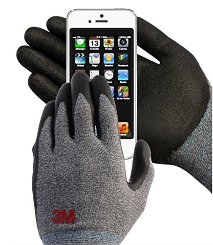 8806080006978 - 3M COMFORT GRIP NITRILE FOAM WORK GLOVES, SUPER GRIP 200, GENERAL USE / FOR SAFETY, TEXTING, SMARTPHONE -5 PAIRS- (MEDIUM)