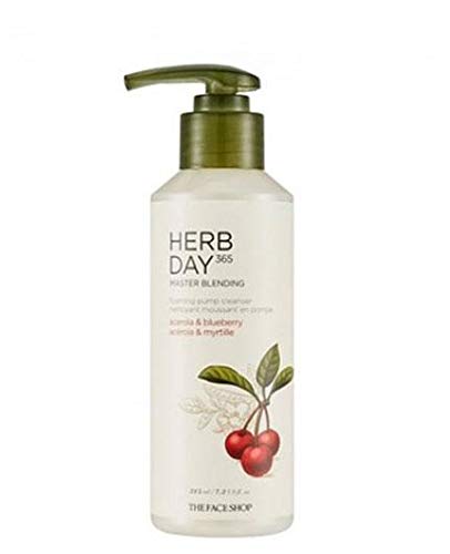 8806182583032 - THE FACE SHOP HERB DAY 365 MASTER BLENDING FOAMING PUMP CLEANSER, ACEROLA & BLUEBERRY