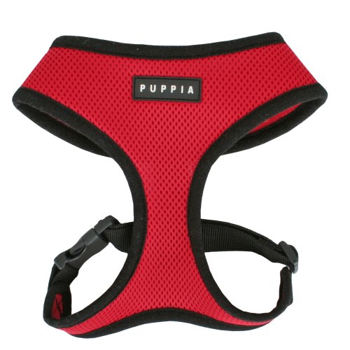 8806311113680 - PUPPIA SOFT DOG HARNESS, RED, SMALL