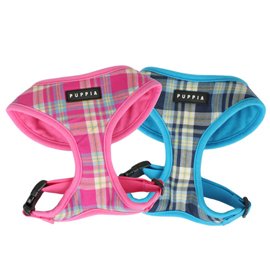 8806311145773 - PUPPIA SOFT DOG HARNESS SPRING BLUE LARGE