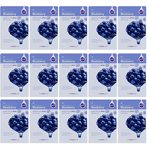 8806364039852 - THE FACE SHOP REAL NATURE MASK BLUEBERRY 15 SHEETS