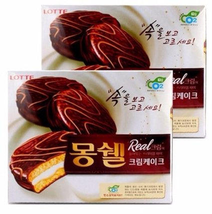8809270001791 - LOTTE MONGSHELL TONGTONG REAL CREAM CAKE / KOREA CHOCOLATE PIE 몽쉘통통 2PACK
