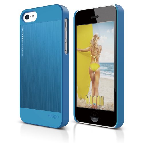 8809345037342 - ELAGO S5C OUTFIT MORPH MX ALUMINUM AND POLYCARBONATE DUAL CASE FOR THE IPHONE 5C - ECO FRIENDLY RETAIL PACKAGING (BLUE / BLUE)