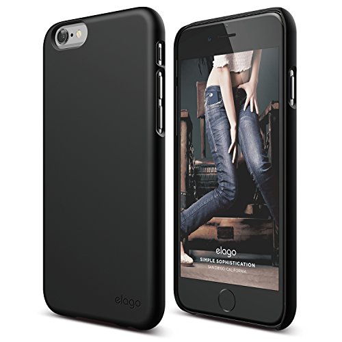 8809345040717 - IPHONE 6S CASE, ELAGO S6 SLIMFIT2 CASE FOR THE IPHONE 6/6S (4.7INCH) - ECO FRIENDLY RETAIL PACKAGING (SOFT FEEL BLACK)