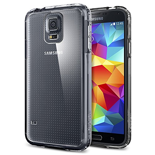 8809404210570 - GALAXY S5 CASE, SPIGEN® CLEAR BACK PANEL PROTECTIVE BUMPER CASE + FULL HD JAPANESE SCREEN PROTECTOR FOR GALAXY S5 - CRYSTAL CLEAR (SGP10741)