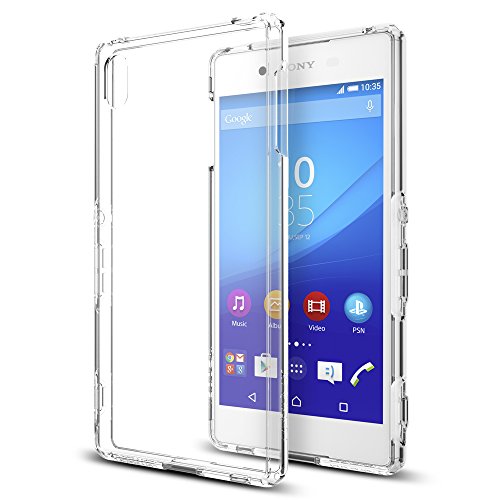 8809404218675 - SONY XPERIA Z3+ CASE, SPIGEN® CLEAR BACK PANEL + TPU BUMPER FOR SONY XPERIA Z3+ - CRYSTAL CLEAR (SGP11539)