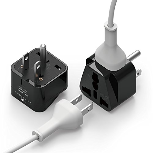 8809461769790 - ELAGO TRIPSHELL GROUNDED UNIVERSAL DUAL PLUG TRAVEL ADAPTER - CE CERTIFIED, ROHS COMPLIANT - 2PCS (UNITED STATES / CANADA / JAPAN-B)
