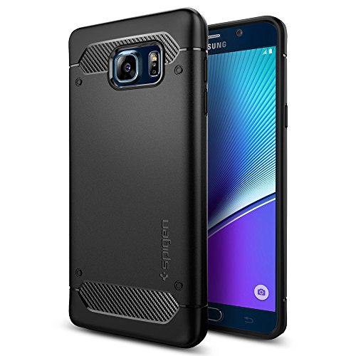 8809466640186 - GALAXY NOTE 5 CASE, SPIGEN ULTIMATE PROTECTION AND RUGGED DESIGN WITH MATTE FINISH FOR GALAXY NOTE 5 - BLACK (SGP11683)