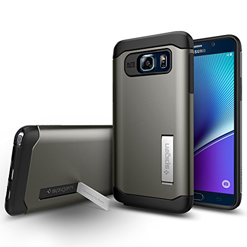 8809466640216 - GALAXY NOTE 5 CASE, SPIGEN® AIR CUSHIONED CORNERS / DUAL LAYER PROTECTIVE CASE FOR GALAXY NOTE 5 - GUNMETAL (SGP11686)