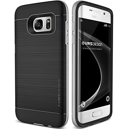 8809477680522 - GALAXY S7 EDGE CASE, VRS DESIGN (HIGH PRO SHIELD) (SATIN SILVER) - (BRUSHED METAL TEXTURE) (DROP PROTECTION) (HEAVY DUTY) (MINIMALISTIC) (SLIM FIT) - FOR SAMSUNG GALAXY S7 EDGE SM-G935 DEVICES