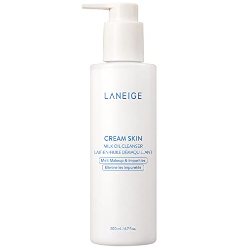 8809685774068 - LANEIGE CREAM SKIN MILK OIL CLEANSER FOR FACE, HYDRATING, PURIFYING 2-IN-1 CLEANSER REMOVES SPF & MAKEUP, SOOTHING LOW PH FORMULA, 6.7 FL. OZ.