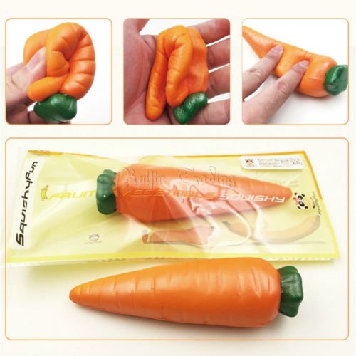 8809751190815 - DEFEND RADISH SQUEEZE SQUISHY CARROT SLOW RISING TOY STRESS STRETCH COLLECT GIFT