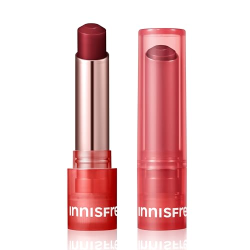8809843685595 - INNISFREE DEWY TINT LIP BALM WITH HYDRATING HYALURONIC ACID AND CERAMIDES, TINTED KOREAN LIP BALM, POWER CHERRY