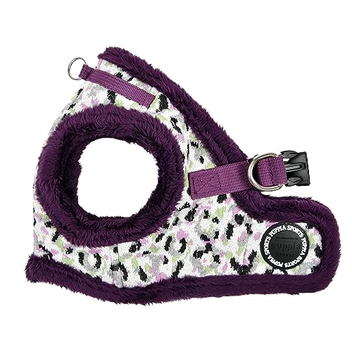 8809912794272 - PUPPIA HUXLEY VEST DOG HARNESS STEP-IN WARM WINTER LEOPARD PATTERN FOR SMALL AND MEDIUM DOG, PURPLE, LARGE