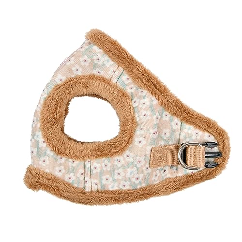 8809912795347 - PINKAHOLIC NEW YORK KALINA VEST DOG HARNESS STEP-IN WARM WINTER FLOWER PATTERN FOR SMALL DOG, BEIGE, LARGE