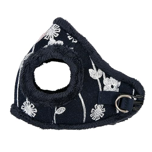 8809912795484 - PINKAHOLIC NEW YORK CELANDINE VEST DOG HARNESS STEP-IN WARM WINTER FLOWER PATTERN FOR SMALL DOG, NAVY, LARGE