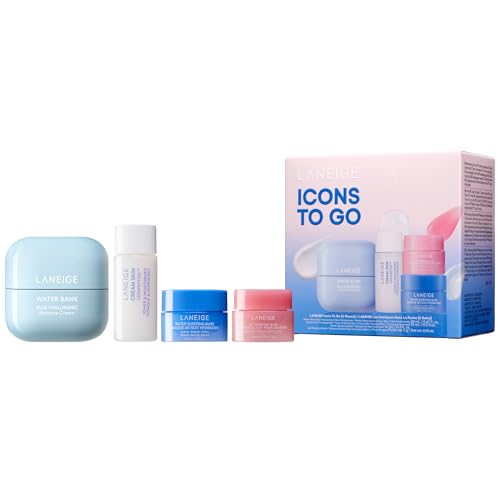 8809925146938 - LANEIGE ICONS TO GO SET: CREAM SKIN, WATER BANK CREAM, LIP SLEEPING MASK, WATER SLEEPING MASK