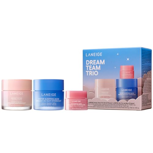 8809925146952 - LANEIGE DREAM TEAM TRIO: WATER SLEEPING MASK, LIP SLEEPING MASK, BOUNCY AND FIRM MASK, BARRIER-BOOSTING HYDRATION TRAVEL SIZED
