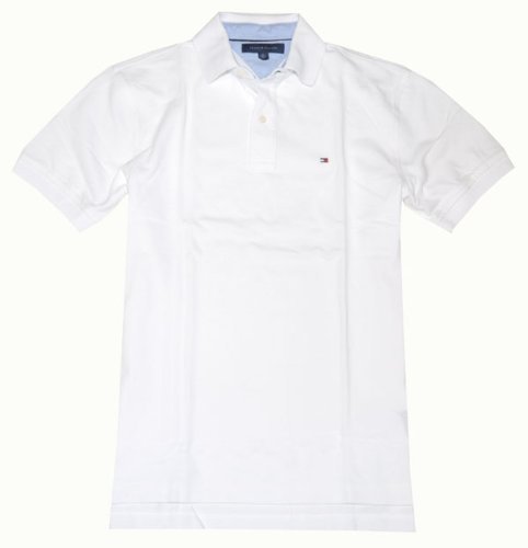 0881100449339 - TOMMY HILFIGER CLASSIC FIT MEN POLO T-SHIRT (SMALL, WHITE)